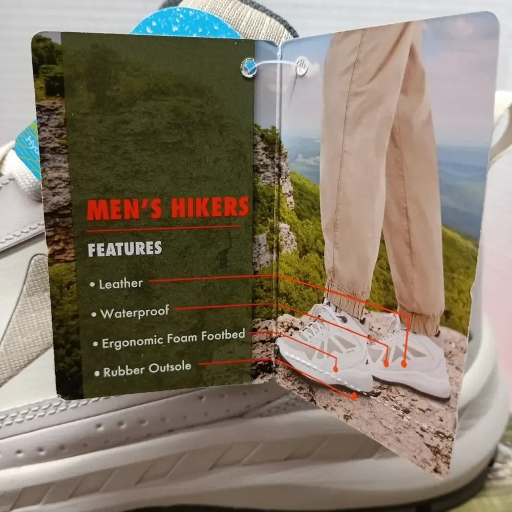 Men’s size 10 Ozark Trail Tech Hiker Waterproof Boots‎ Stone